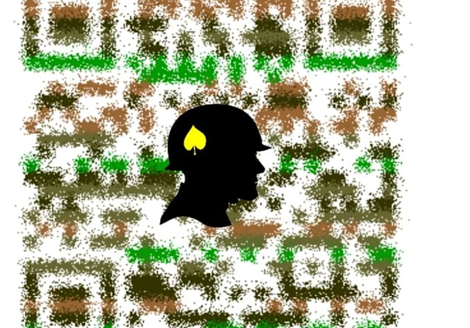 make a Splattered QR Code in your 4 Colours with your Logo