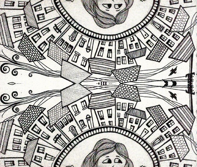 make intricate illustrations for coloring books