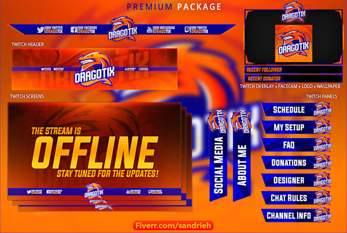 design professional twitch overlays and panels