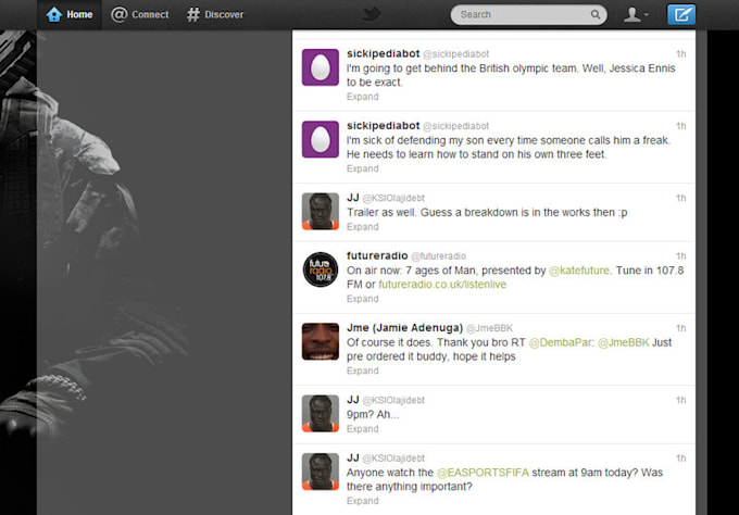 make A Professional twitter background