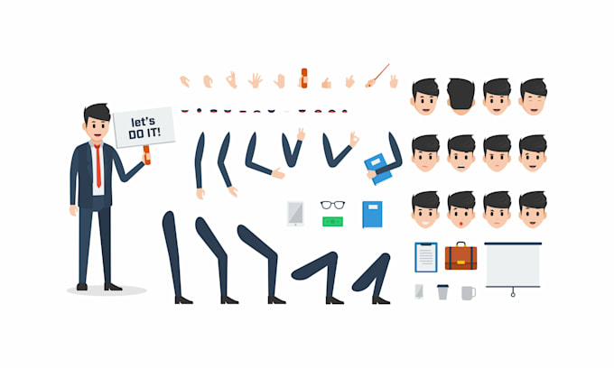 create a modern flat illustration