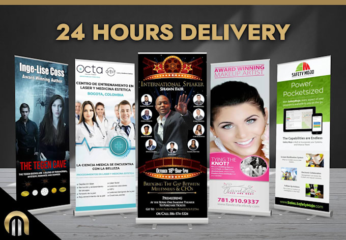 do outstanding rollup banner design in 24 hours