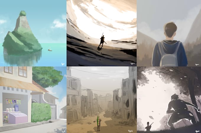 do concept art and digital illustration