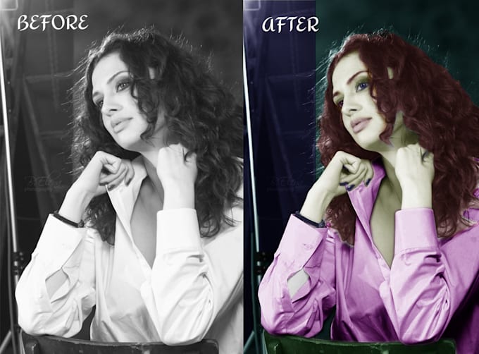 Make black and white photo to color by Pristile1 Fiverr