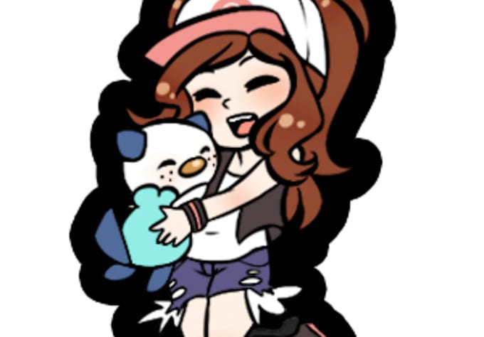draw a colored bust sketch/chibi