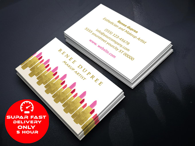 create beauty business cards only 5 hour