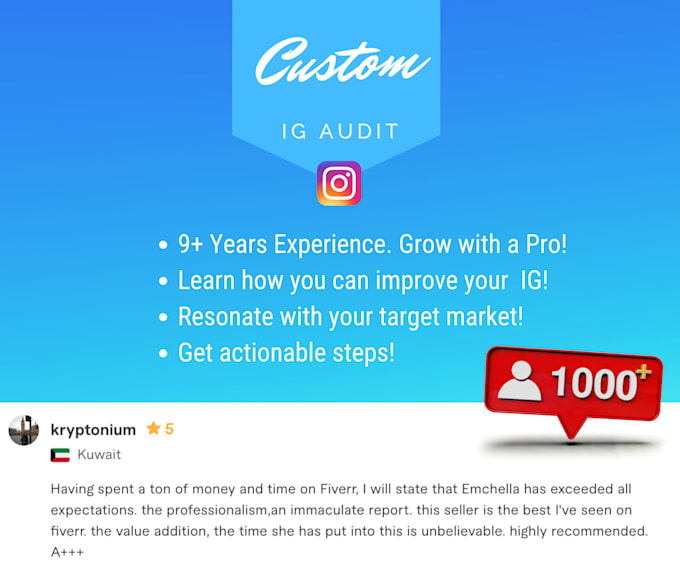 do a audit of  your instagram or social media