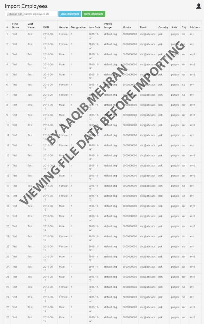 Import excel data to mysql in php laravel by Aaqibmehran | Fiverr