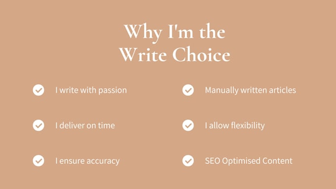 write SEO blog post or articles