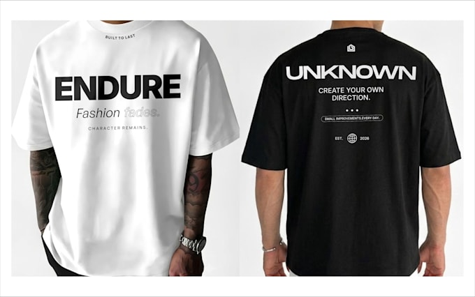 create modern minimalist typography t shirt designs