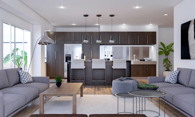 interior design 3d rendering by 3dsmax