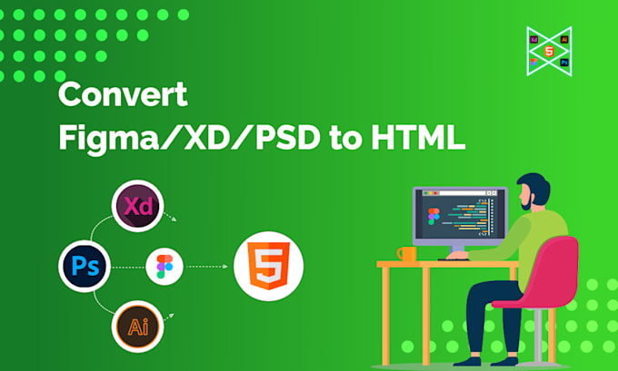 convert figma, xd, or PSD to pixel perfect HTML, CSS, or js