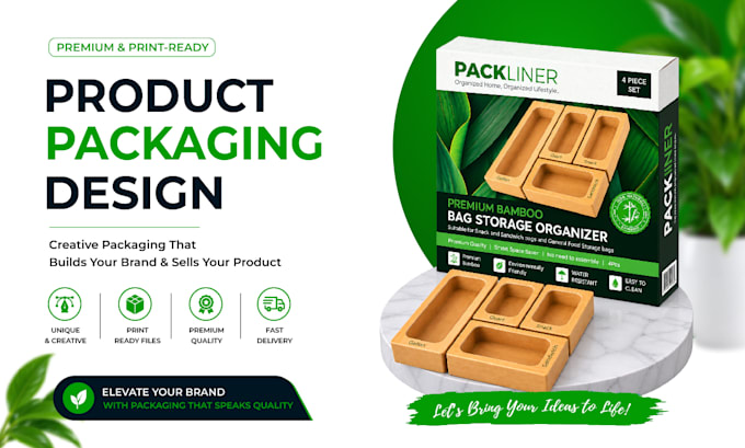 design professional product packaging, box and label design