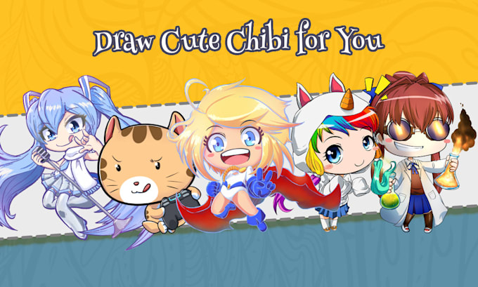 draw any characters or fanart in cute anime chibi style