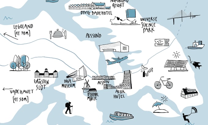draw a custom illustrated map