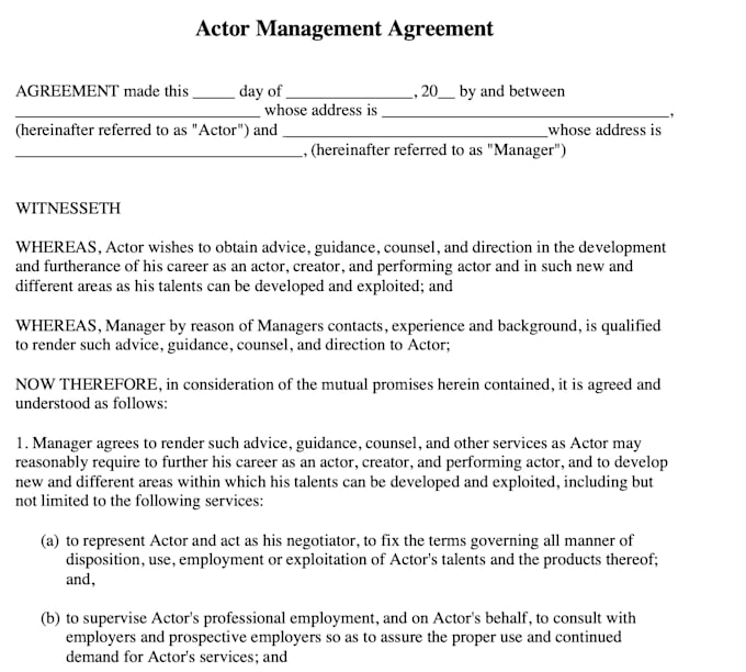 prepare contracts, agreements, and deal memos for your music and movie business