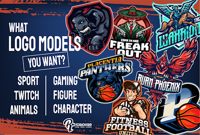 create great cartoon mascot logo for sport, esport 24 hours