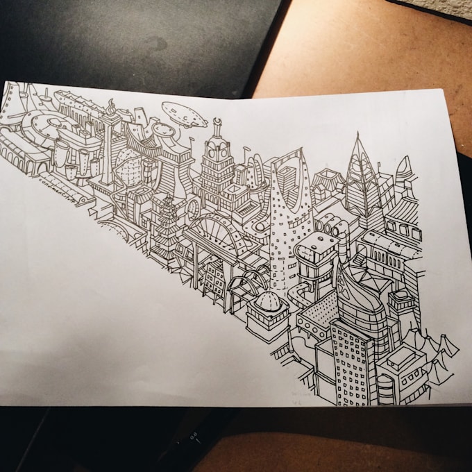 draw your intricate cities and favorite sceneries