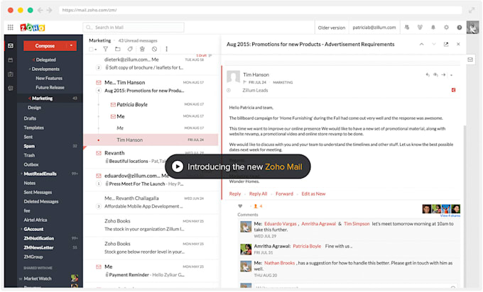 configure your free corporate emails with Zoho mail