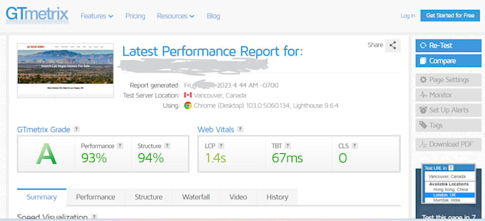 do ihomefinder wordpress website optimization to gtmetrix a