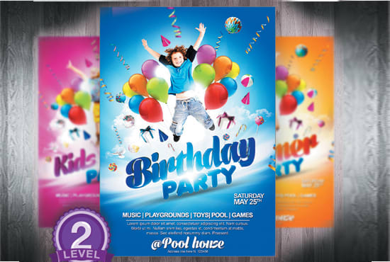 unique flyer brochure banner for kids