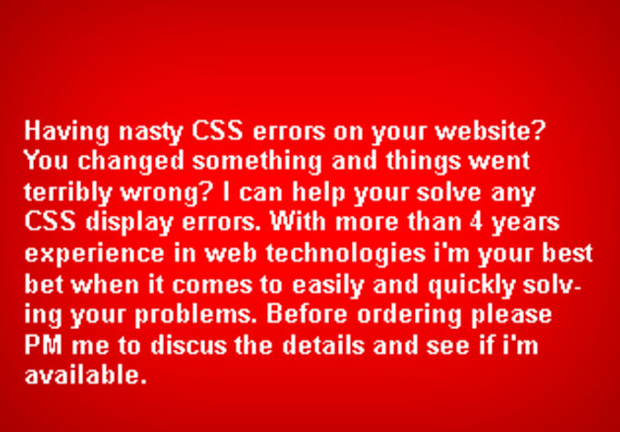 fix any CSS errors on your site