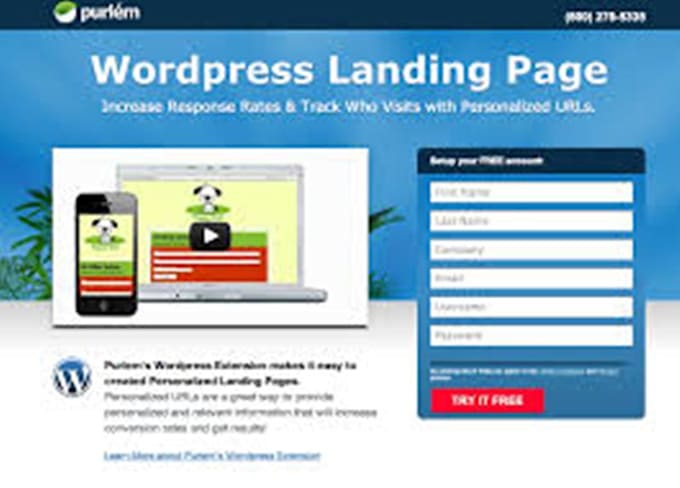 setup an awesome wordpress landing page