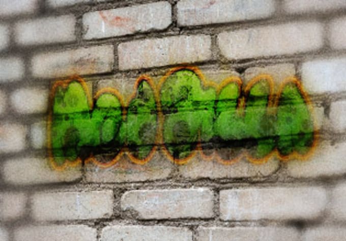 write your Text or Message in Graffiti Style on Wall or Wood