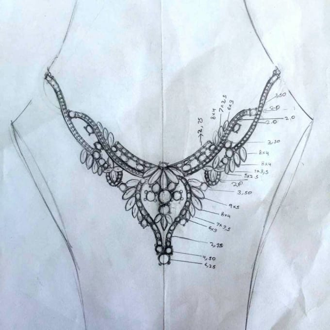 Draw sketch design of your jewelry by Thiwanka16 | Fiverr