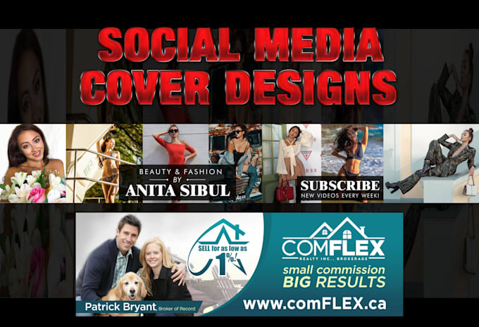 design facebook, twitter, youtube or linkedin cover banner