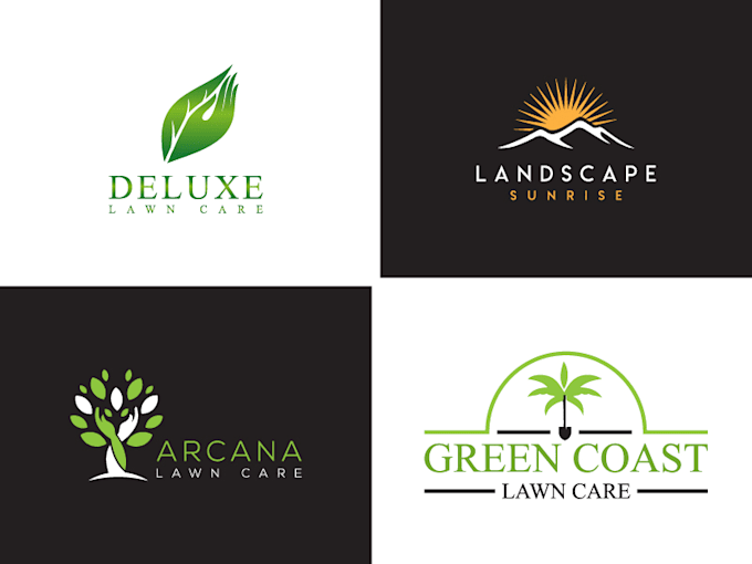 design beautiful lawn care and landscaping logo