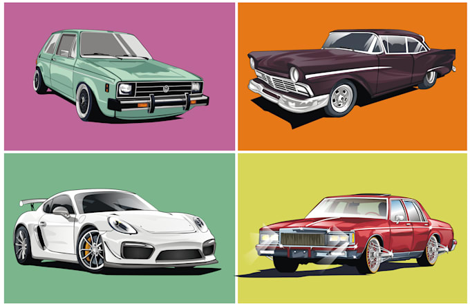 draw your car or vehicle for t shirt design