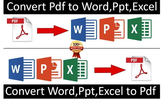 convert PDF to word , excel and vice versa