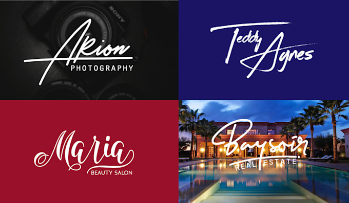 do unique stylish signature logo design