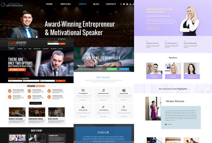 design motivational speaker website