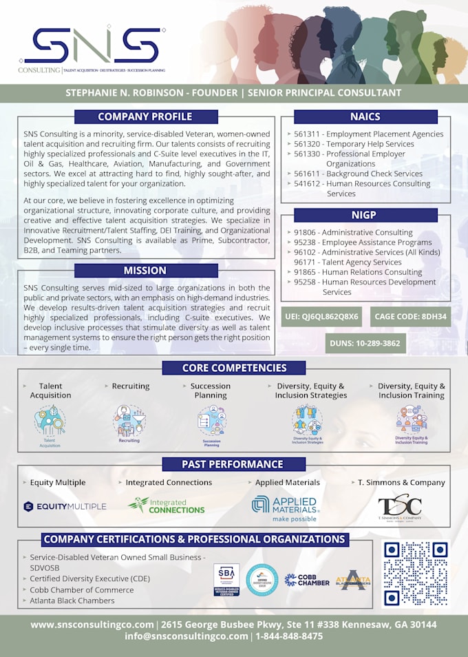 prepare a business capability statement