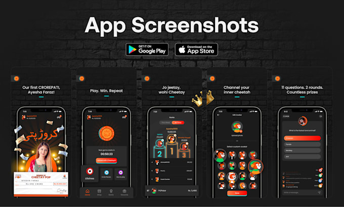 design app store screenshots and play store screenshots