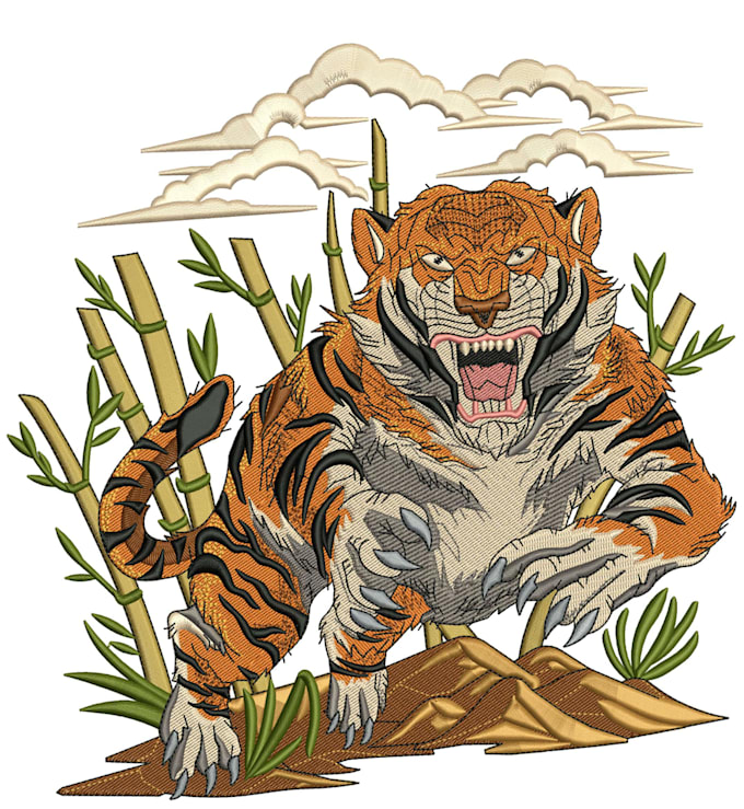 do embroidery digitizing design into dst pes file in 1 hour