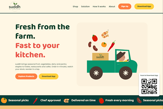 design a landing page design in figma