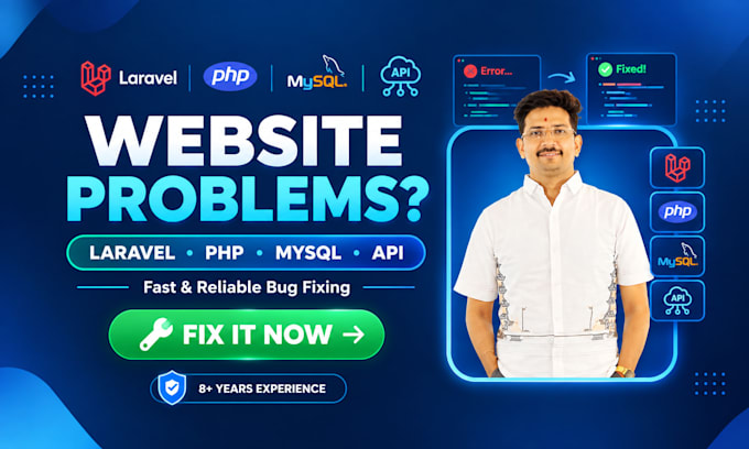 fix complex laravel PHP bugs, errors, mysql, API and website issues