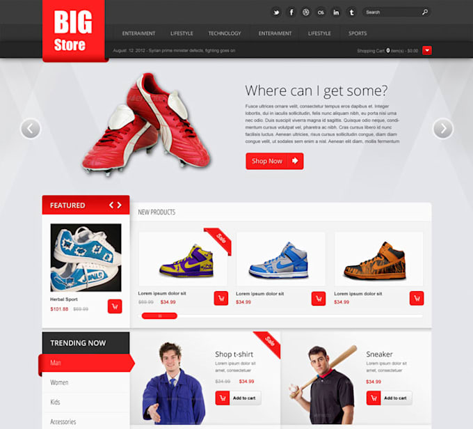 build ecommerce website online store