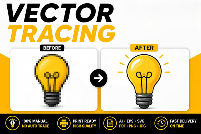 redraw, vectorize and convert logo to vector in illustrator
