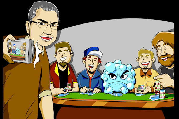 draw custom illustration full color