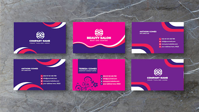 create a modern business card and stationery design