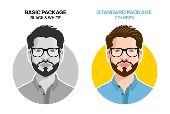 create a vector flat avatar or portrait of you in my style