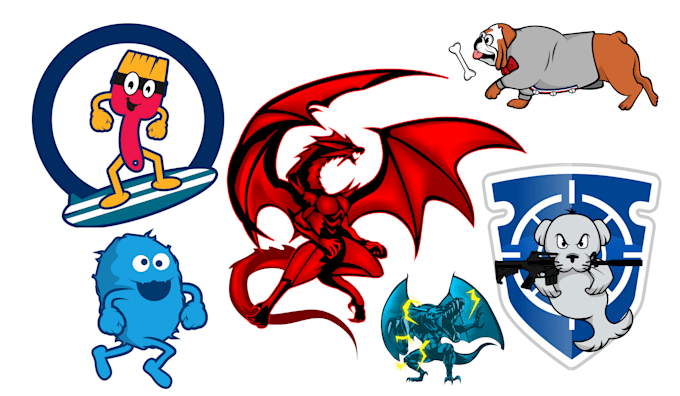 design mascot cartoon awesome logo