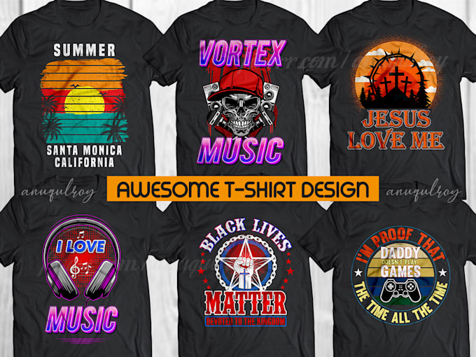 do typography t shirt design for you
