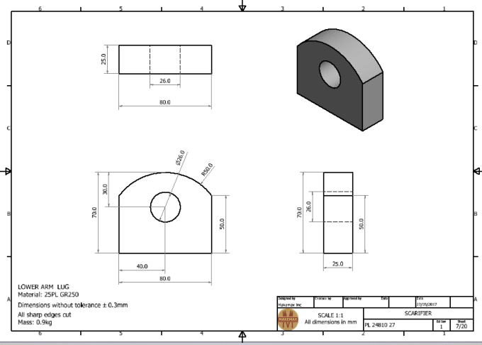 Do Detailed 2d And 3d Isometric And Orthographic Drawings By Afokenny