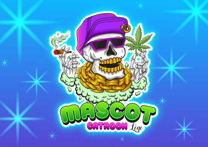 do unique cartoon mascot custom logo for you