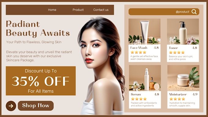 do shopify website development, shopify dropshipping web design and page designs